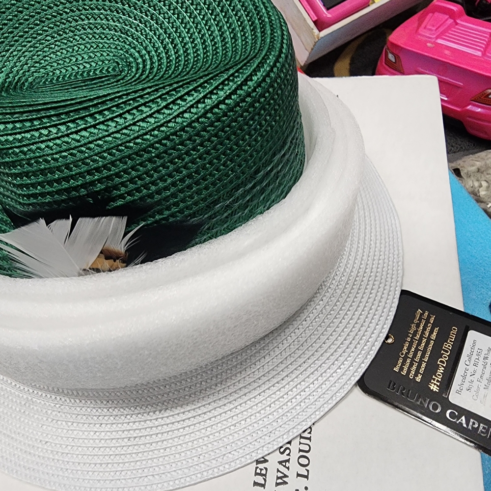 Bruno Capelo Green and White Men's Hat